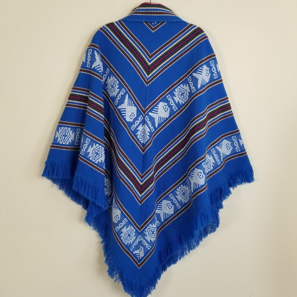 Tejidos Diaz Wool Blend Poncho Cape - Picture 3 of 5
